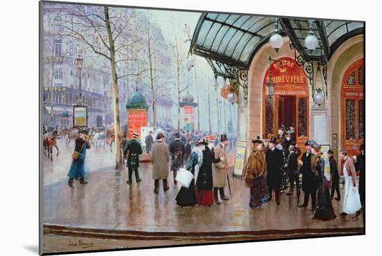 Outside the Vaudeville Theatre, Paris-Jean Béraud-Mounted Giclee Print