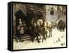 Outside the Village Inn-Harry Jochmus-Framed Stretched Canvas