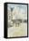 Outside the Wine Shop-Robert Polhill Bevan-Framed Stretched Canvas