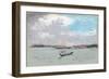 Outside Venice (Lagoon and Gondola)-Joseph Pennell-Framed Giclee Print