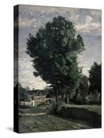 Outskirts of a Village Near Beauvais, Ca. 1850-Jean-Baptiste-Camille Corot-Stretched Canvas