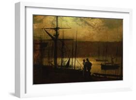 Outward Bound, a View of Whitby-John Atkinson Grimshaw-Framed Giclee Print