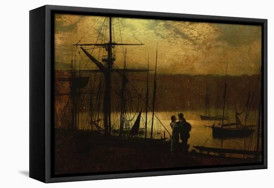 Outward Bound, a View of Whitby-John Atkinson Grimshaw-Framed Stretched Canvas