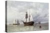 Outward Bound Whaler-William Bradford-Stretched Canvas