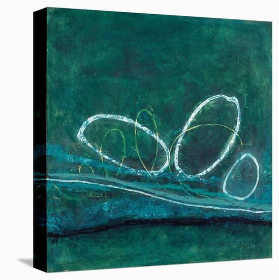 Oval Blues 1-Filippo Ioco-Stretched Canvas