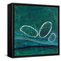 Oval Blues 1-Filippo Ioco-Framed Stretched Canvas