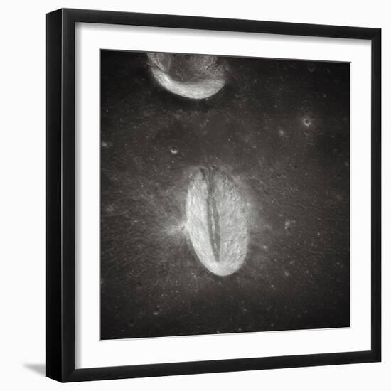 Oval Crater on the Moon-null-Framed Photographic Print