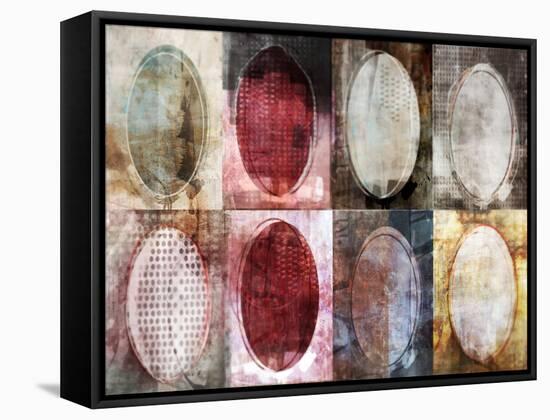 Oval Gridlock-Ken Roko-Framed Stretched Canvas