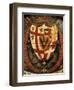 Oval Metal Coat of Arms, from Post Office in Kingdom of Sardinia Detail Heraldry, Italy-null-Framed Giclee Print