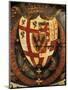 Oval Metal Coat of Arms, from Post Office in Kingdom of Sardinia Detail Heraldry, Italy-null-Mounted Giclee Print