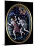 Oval Plaque Depicting Adam and Eve Expelled from Paradise, Limousin-null-Mounted Giclee Print