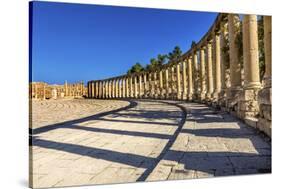 Oval Plaza, 160 Ionic Columns, Jerash, Jordan.-William Perry-Stretched Canvas