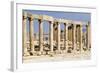Oval Plaza with colonnade and ionic columns, Jerash, Jordan.-Nico Tondini-Framed Photographic Print