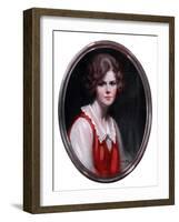 "Oval Portrait,"January 24, 1925-Tom Webb-Framed Giclee Print