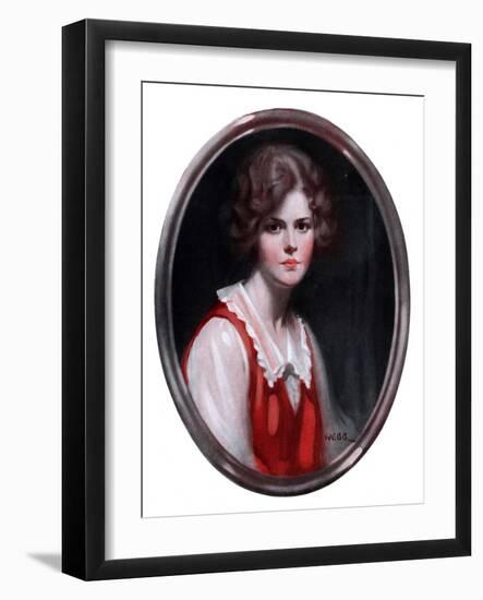 "Oval Portrait,"January 24, 1925-Tom Webb-Framed Giclee Print