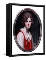 "Oval Portrait,"January 24, 1925-Tom Webb-Framed Stretched Canvas