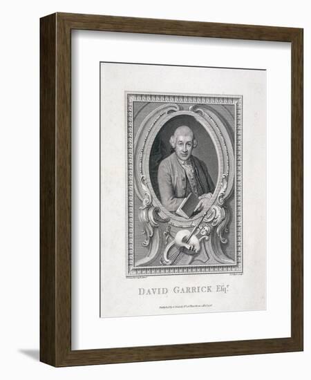 Oval Portrait of David Garrick, 1776-J Collyer-Framed Giclee Print