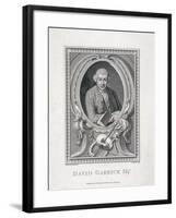 Oval Portrait of David Garrick, 1776-J Collyer-Framed Giclee Print