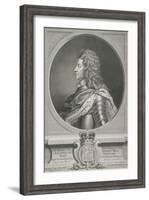 Oval Portrait of George I, King of Great Britain, C1700-J Chereau-Framed Giclee Print