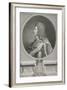 Oval Portrait of George I, King of Great Britain, C1700-J Chereau-Framed Giclee Print