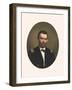 Oval Portrait of Major General Ulysses S. Grant Wearing Uniform-Stocktrek Images-Framed Art Print