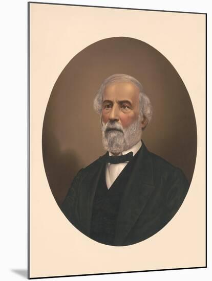 Oval Portrait of Robert E. Lee, Circa 1865-1870-Stocktrek Images-Mounted Art Print