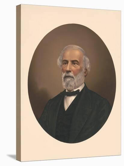 Oval Portrait of Robert E. Lee, Circa 1865-1870-Stocktrek Images-Stretched Canvas