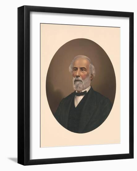 Oval Portrait of Robert E. Lee, Circa 1865-1870-Stocktrek Images-Framed Art Print