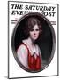 "Oval Portrait," Saturday Evening Post Cover, January 24, 1925-Tom Webb-Mounted Giclee Print