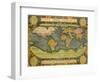 Oval World Map 1598-Abraham Ortelius-Framed Giclee Print