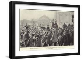 Ovation Offered to Otto Von Bismarck When Leaving the Chancellor's Mansion-null-Framed Giclee Print