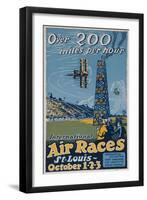 Over 200 Miles Per Hour, 1923 St Louis Air Races-null-Framed Giclee Print