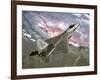 Over California, an F/A-22 Raptor Files a Training Mission Here-Stocktrek Images-Framed Photographic Print