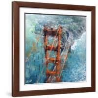 Over Golden Gate-Mark Lague-Framed Art Print