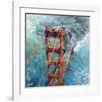 Over Golden Gate-Mark Lague-Framed Art Print