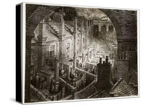 Over London - by Rail, from 'London, a Pilgrimage', Written by William Blanchard Jerrold-Gustave Doré-Stretched Canvas
