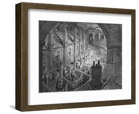 Over London - by Rail, from 'London, a Pilgrimage', Written by William Blanchard Jerrold-Gustave Doré-Framed Giclee Print