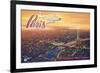 Over Paris-Kerne Erickson-Framed Premium Giclee Print