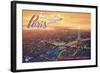 Over Paris-Kerne Erickson-Framed Art Print