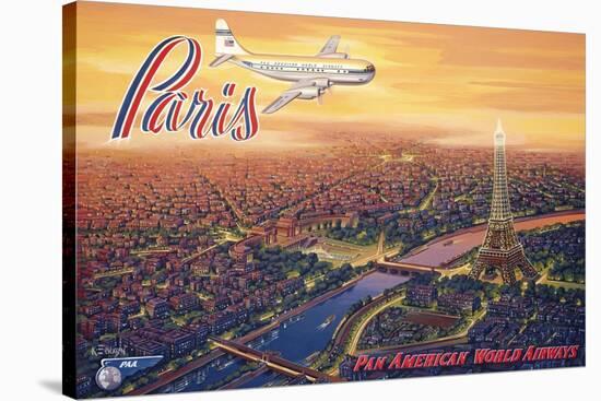 Over Paris-Kerne Erickson-Stretched Canvas