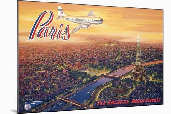 Over Paris-Kerne Erickson-Mounted Art Print