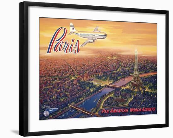 Over Paris-Kerne Erickson-Framed Art Print