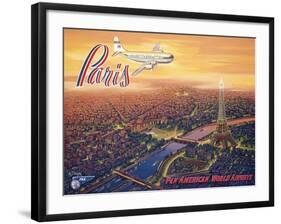 Over Paris-Kerne Erickson-Framed Art Print