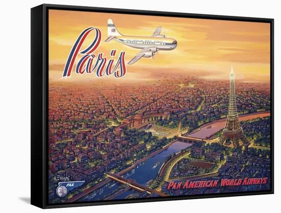 Over Paris-Kerne Erickson-Framed Stretched Canvas