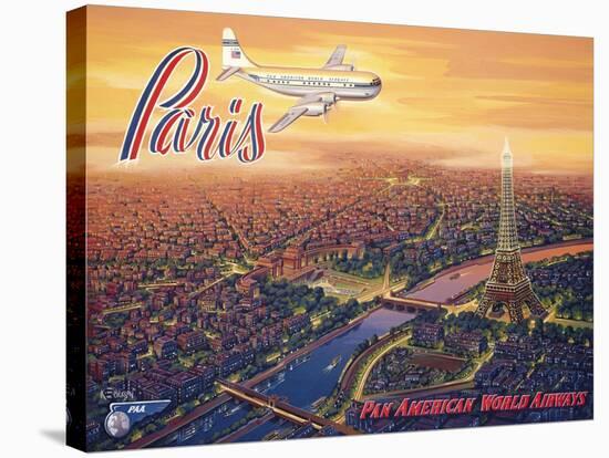 Over Paris-Kerne Erickson-Stretched Canvas