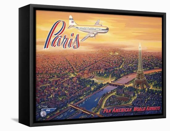 Over Paris-Kerne Erickson-Framed Stretched Canvas