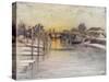 Over the Bridge-Mortimer Ludington Menpes-Stretched Canvas