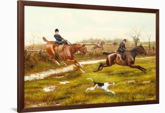 Over the Ditch (Late 19th Century)-George Derville Rowlandson-Framed Giclee Print