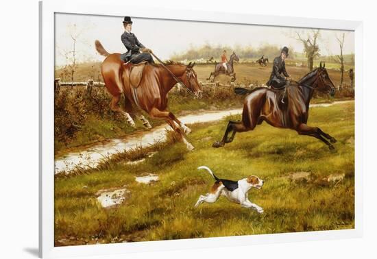 Over the Ditch (Late 19th Century)-George Derville Rowlandson-Framed Giclee Print