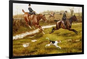 Over the Ditch (Late 19th Century)-George Derville Rowlandson-Framed Giclee Print